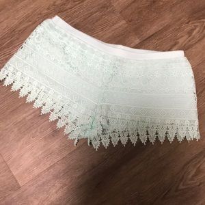 Mint Green Lace Shoets - Size Medium - H&M
